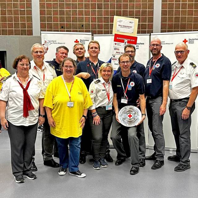 Die siegreiche Rotkreuzgemeinschaft aus Ibbenbüren