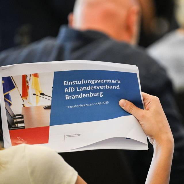 Einstufungsvermerk zur AfD Brandenburg als rechtsextrem