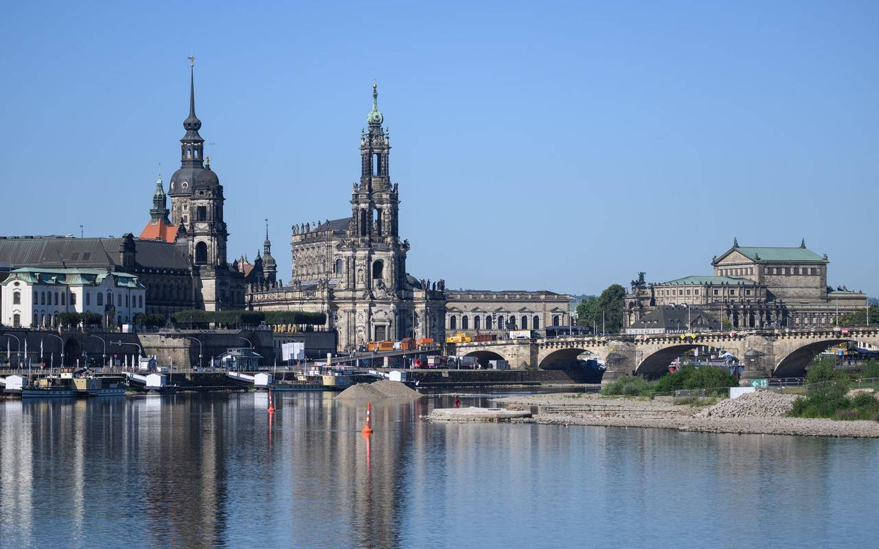 Dresden nach Abriss der Carolabrücke