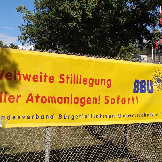 Ein Banner des Bundesverbandes Bürgerinitiativen Umweltschutz e.V.