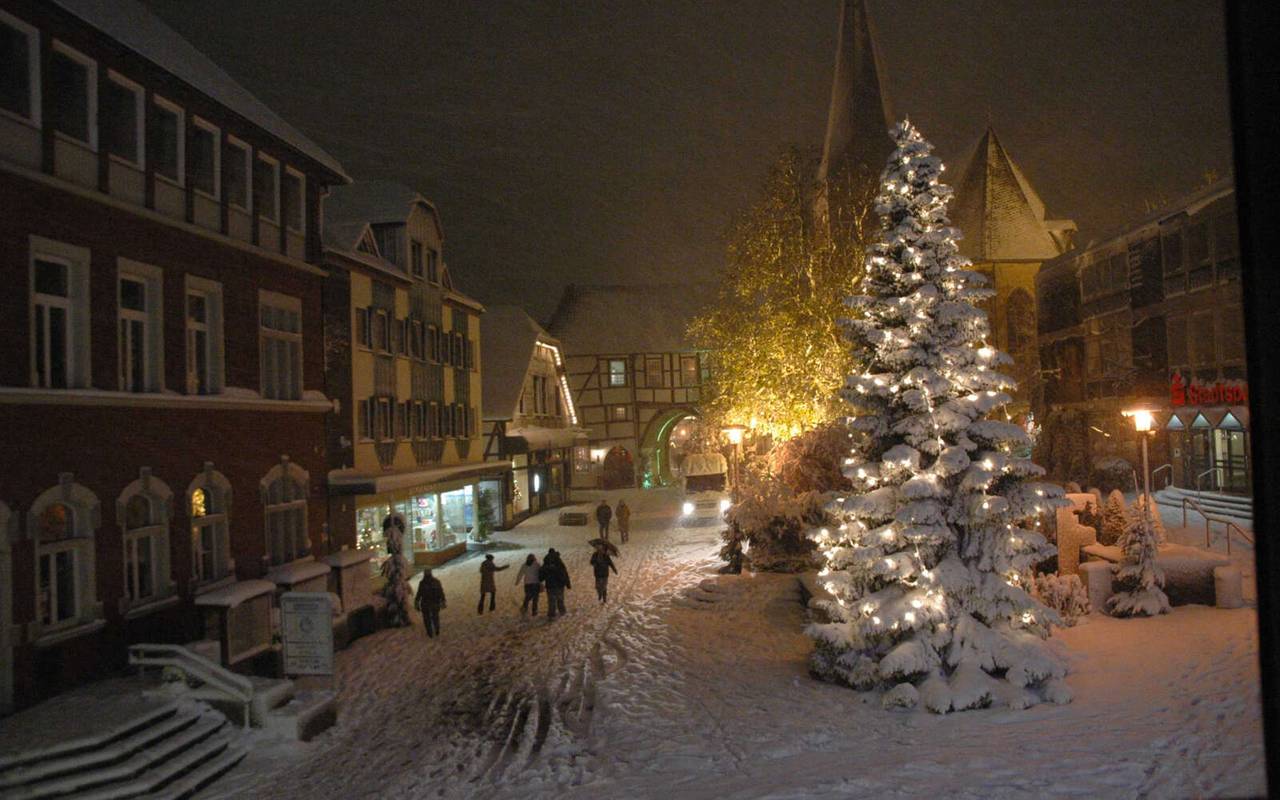 Weihnachtsbaum in der Innenstadt Lengerich