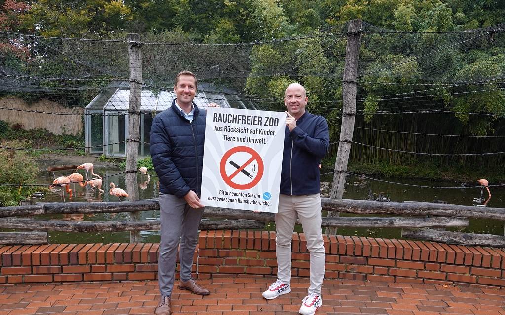 Hinweisschild Raucherbereiche Zoo Osnabrück
