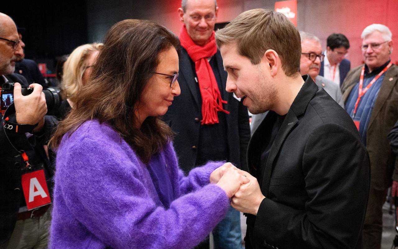 Yasmin Fahimi und Kevin Kühnert