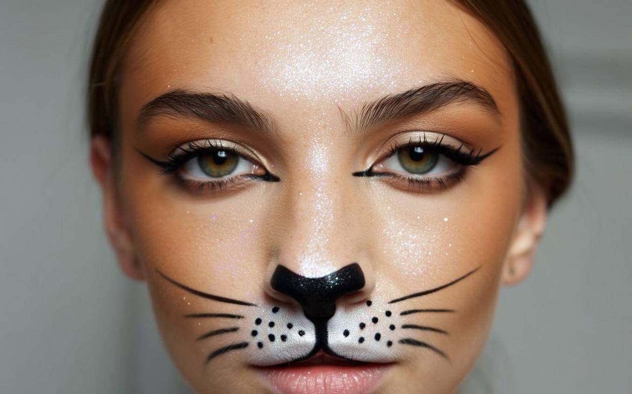 Make-up für Karneval: Katze