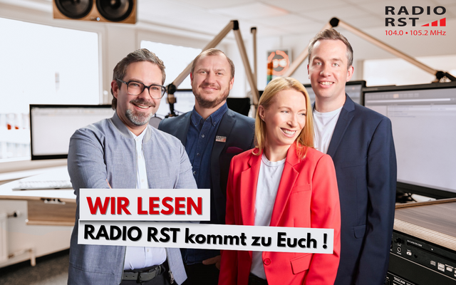 Patrick Melz, Steve Ridder, Kathleen Berger und Sören Harting kommen zum Lesen.