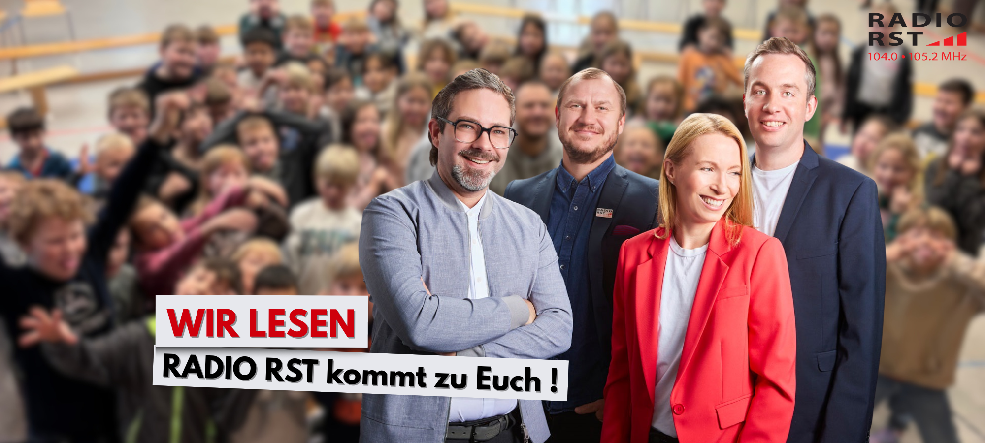 Patrick Melz, Steve Ridder, Kathleen Berger und Sören Harting kommen zum Lesen.