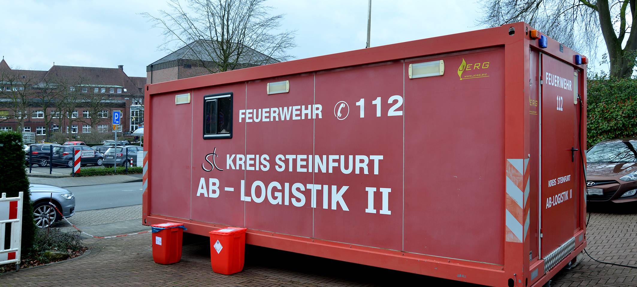 Container für Corona-Tests in Borghorst
