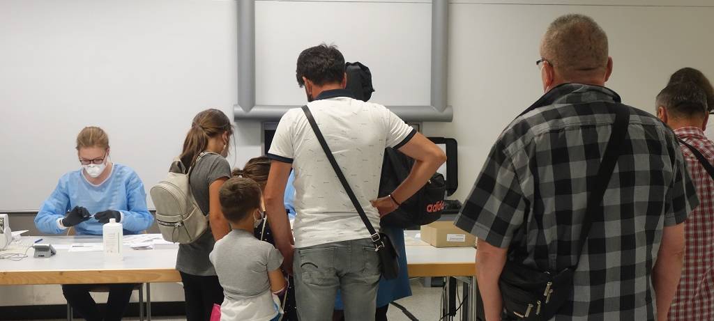 Testzentrum für Reiserückkehrer am FMO in Greven