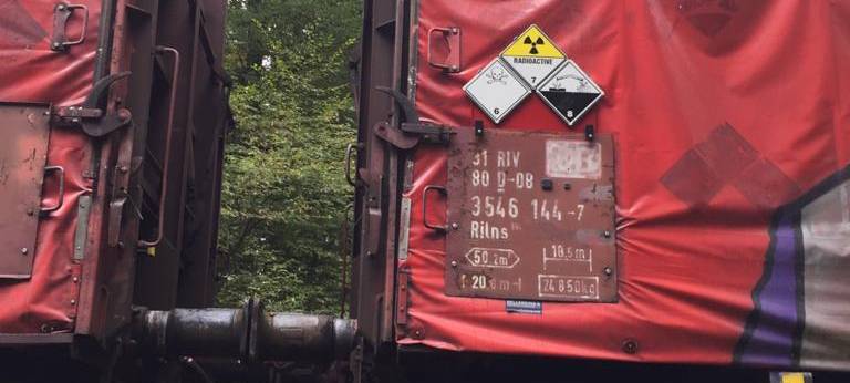 Atom-Zug bei Münster gestoppt