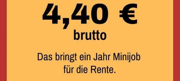 Gegen Anhebung von Minijobs