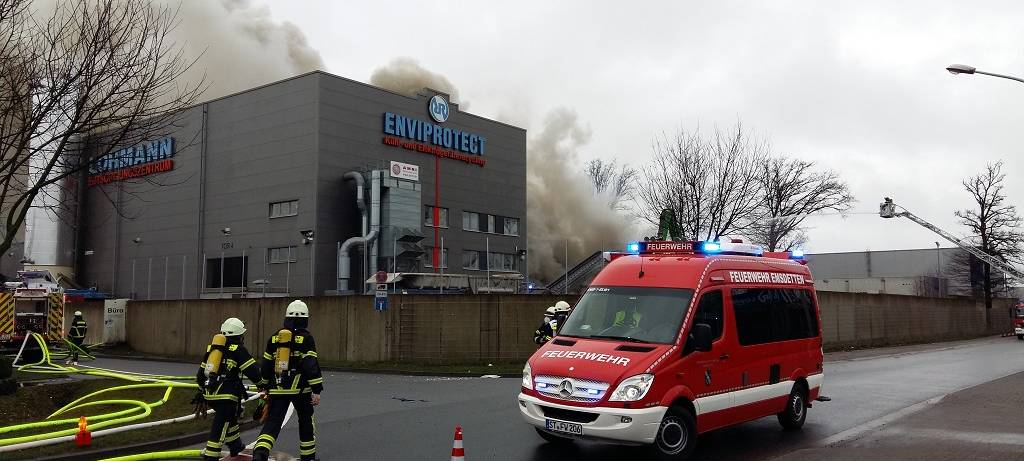 Brand bei ENVIPROTECT in Emsdetten