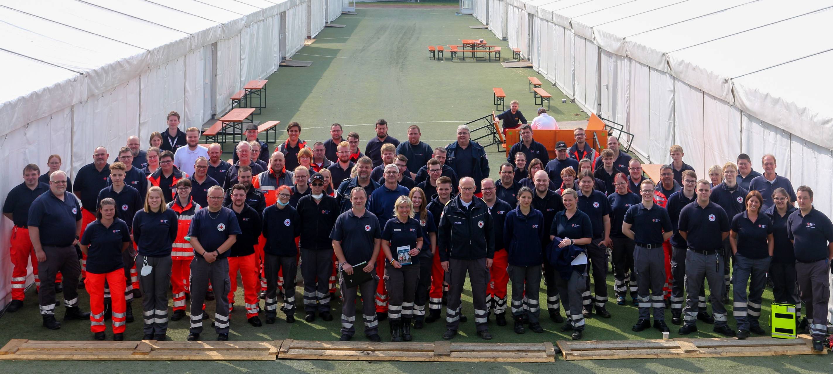 Helfer:innen aus der Region in Ahrweiler im Einsatz