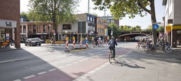 Vorbereitungen für Reallabor Wolbecker Straße