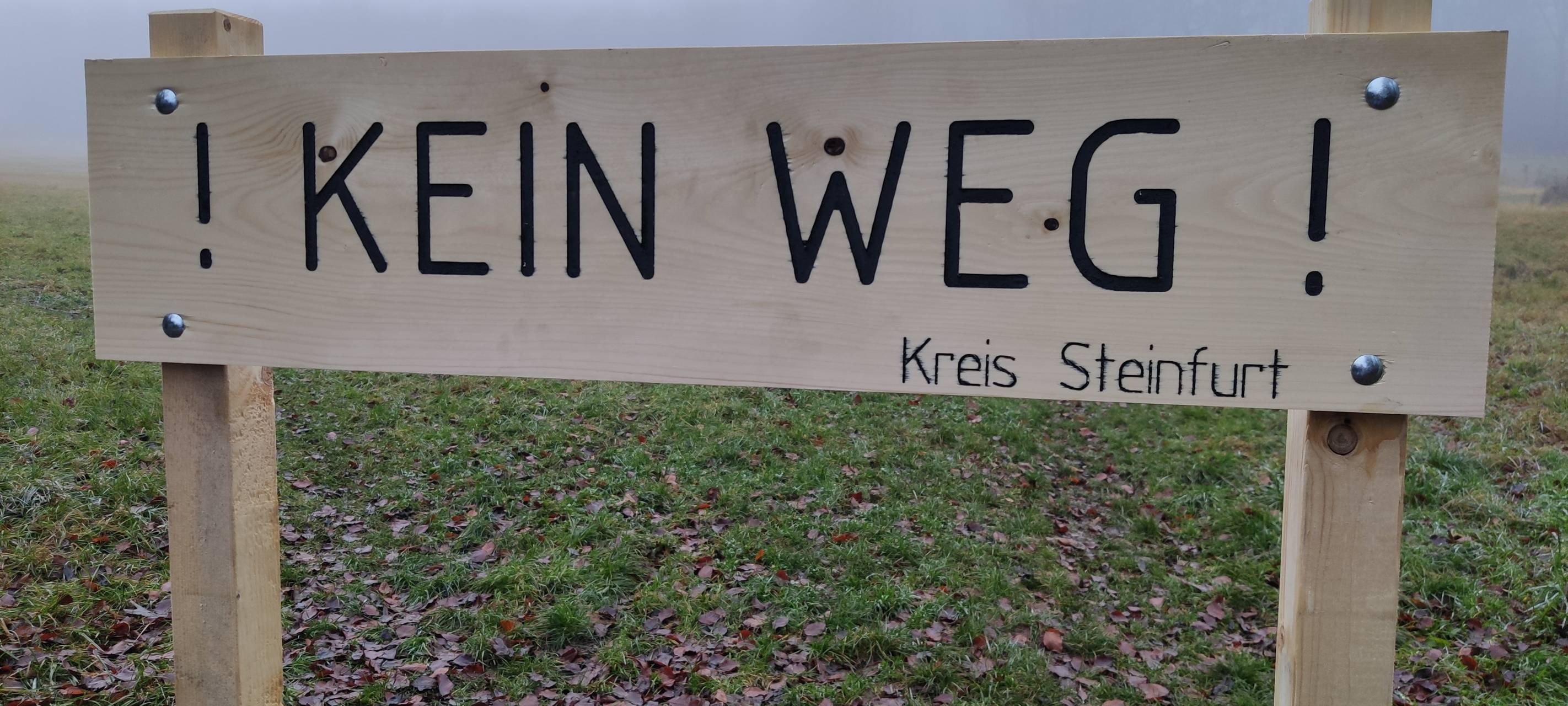 Kein Weg! Neue Hinweisschilder beim Lengericher Canyon