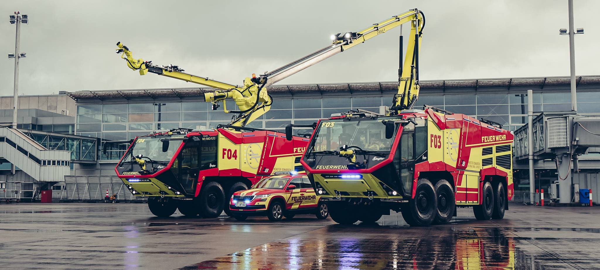 FMO hat als erster Airport weltweit modernste Löschfahrzeuge