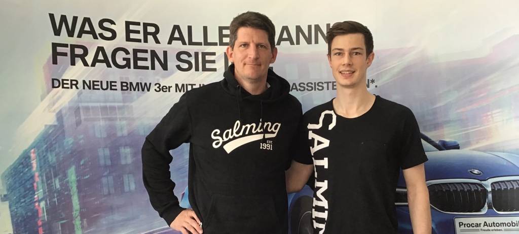 Trainer Daniel Kubes mit Paul Kolk