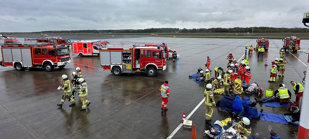 Notfallübung am Flughafen Münster/Osnabrück