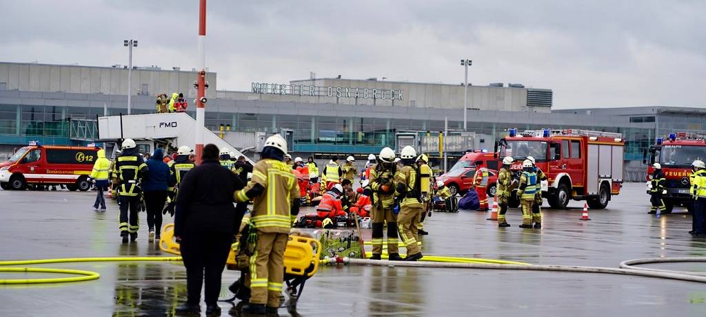 Notfallübung am Flughafen Münster/Osnabrück