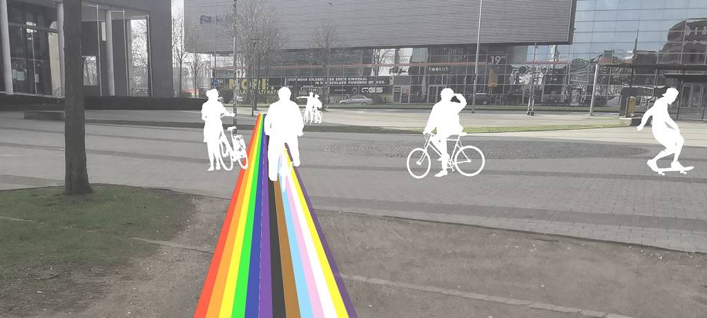 Münster bekommt Regenbogen-Zebrastreifen am Hafenplatz