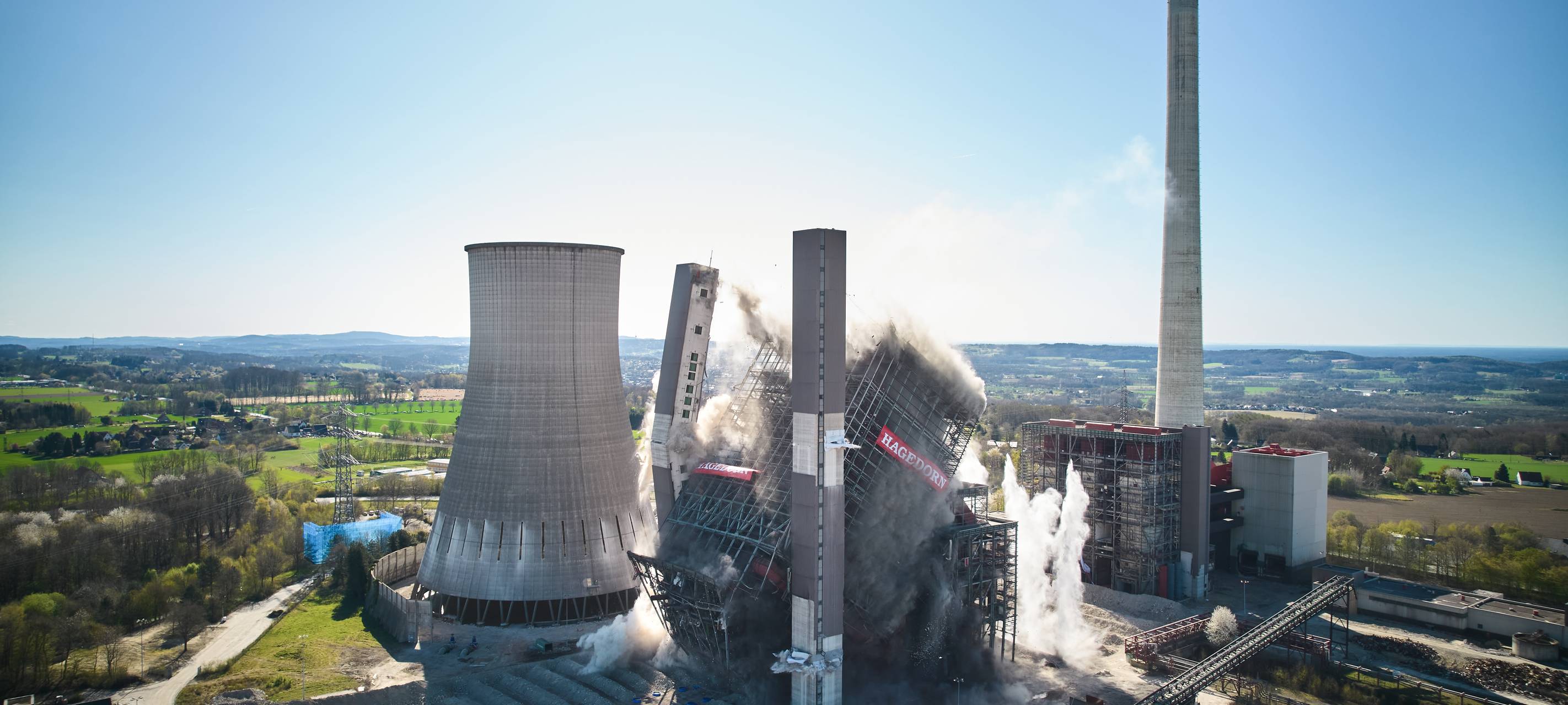 Kraftwerk in Ibbenbüren erfolgreich gesprengt