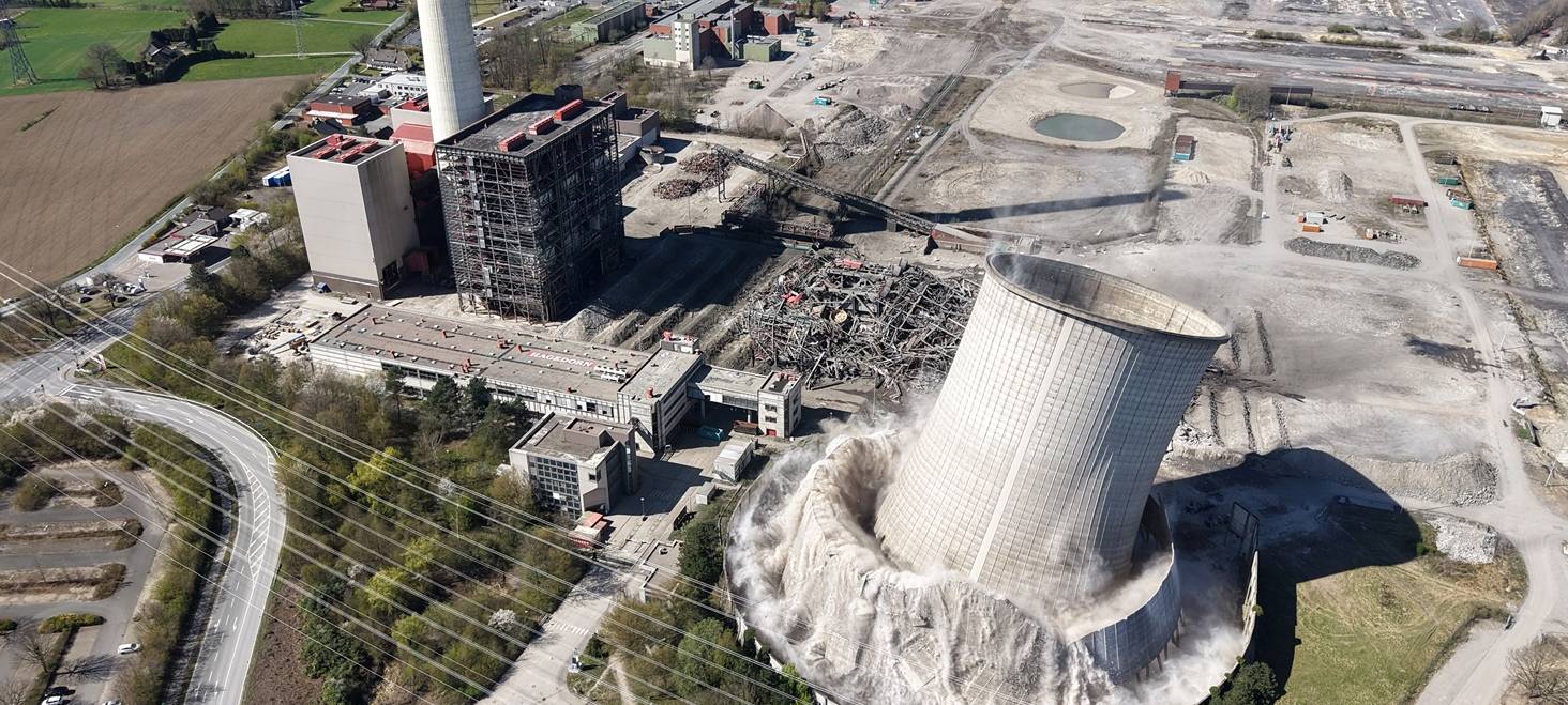 Nächste Sprengung am ehemaligen Kraftwerk Ibbenbüren