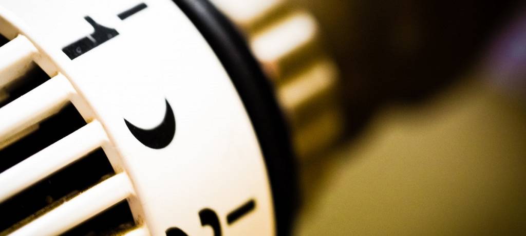 Teil eines Heizkörperventils in Nahaufnahme