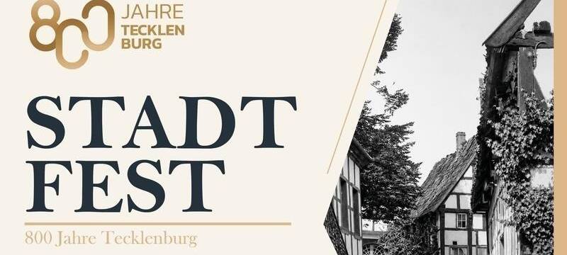 Programm-Flyer mit Terminen und altem Bild von Tecklenburg