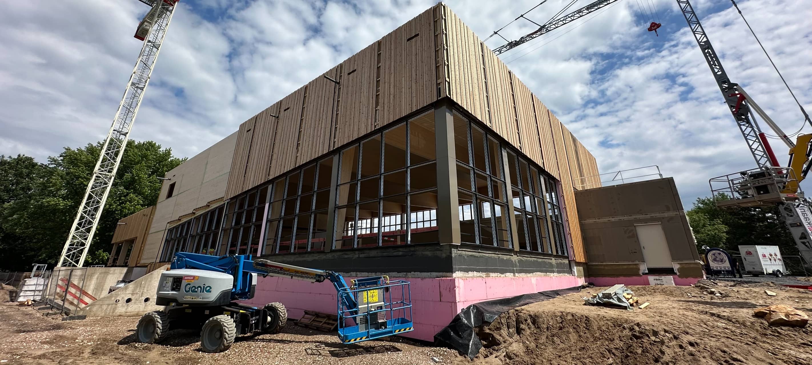 Die Baustelle des neuen Sportbads in Ibbenbüren