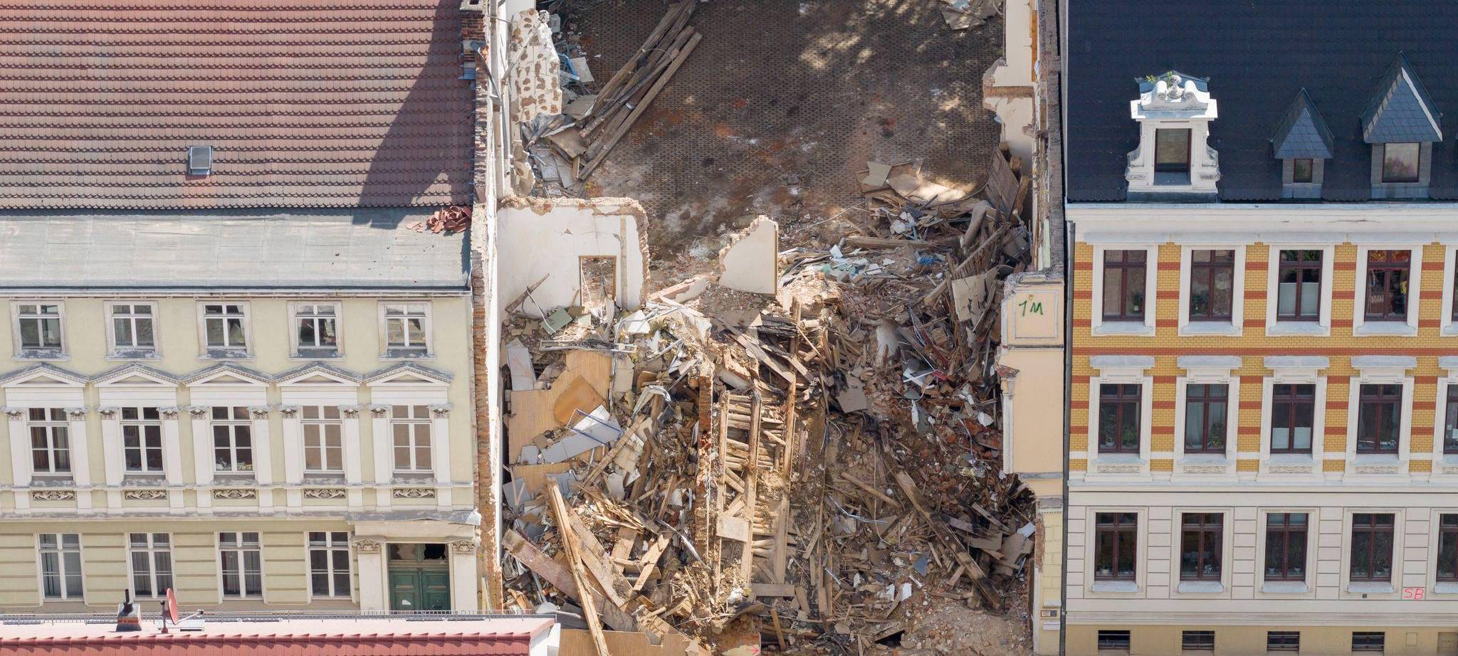 Nach dem Hauseinsturz in Görlitz