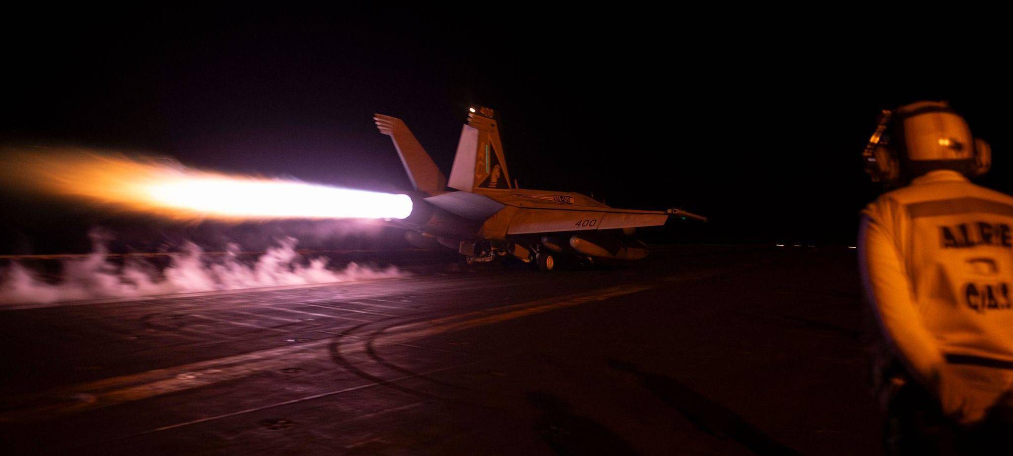 US-Jet startet zu Angriffen auf Huthi-Stellungen