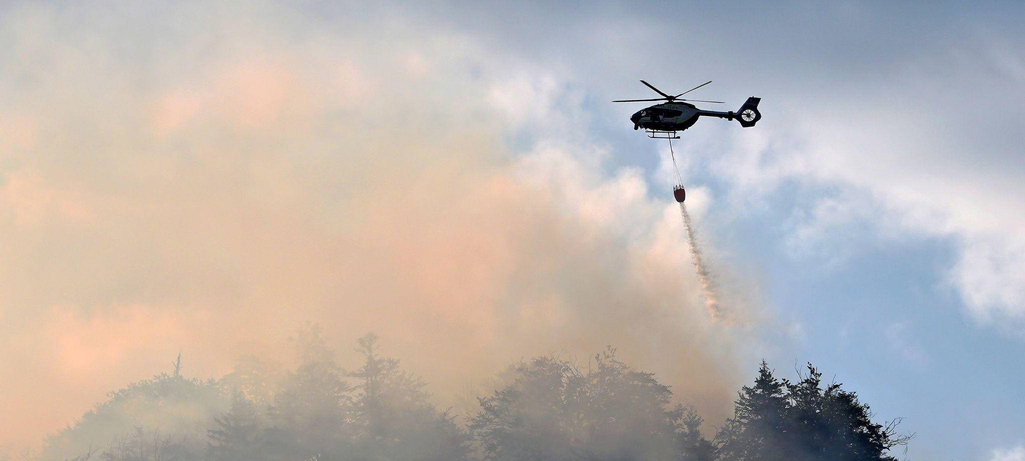 Brand im Bergwald in den Chiemgauer Alpen