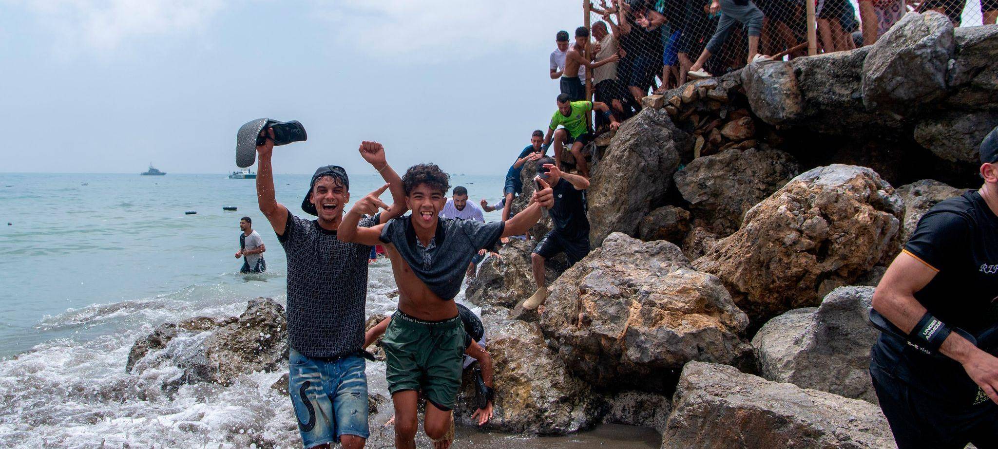 Migranten in Spanien-Exklave Ceuta