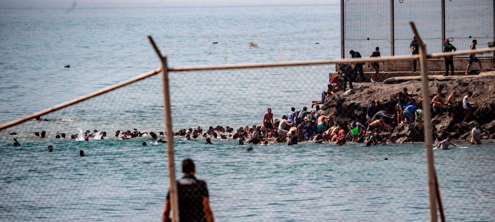 Migranten in Spanien-Exklave Ceuta