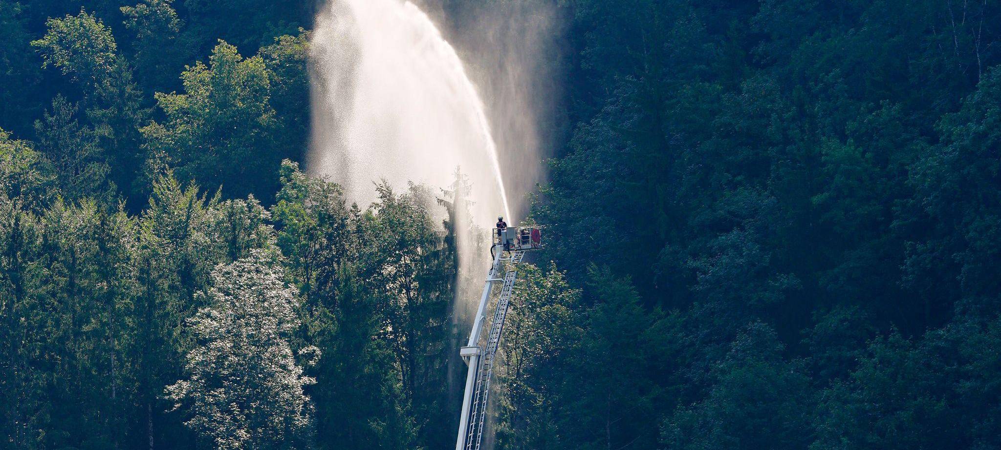 Brand im Bergwald in den Chiemgauer Alpen