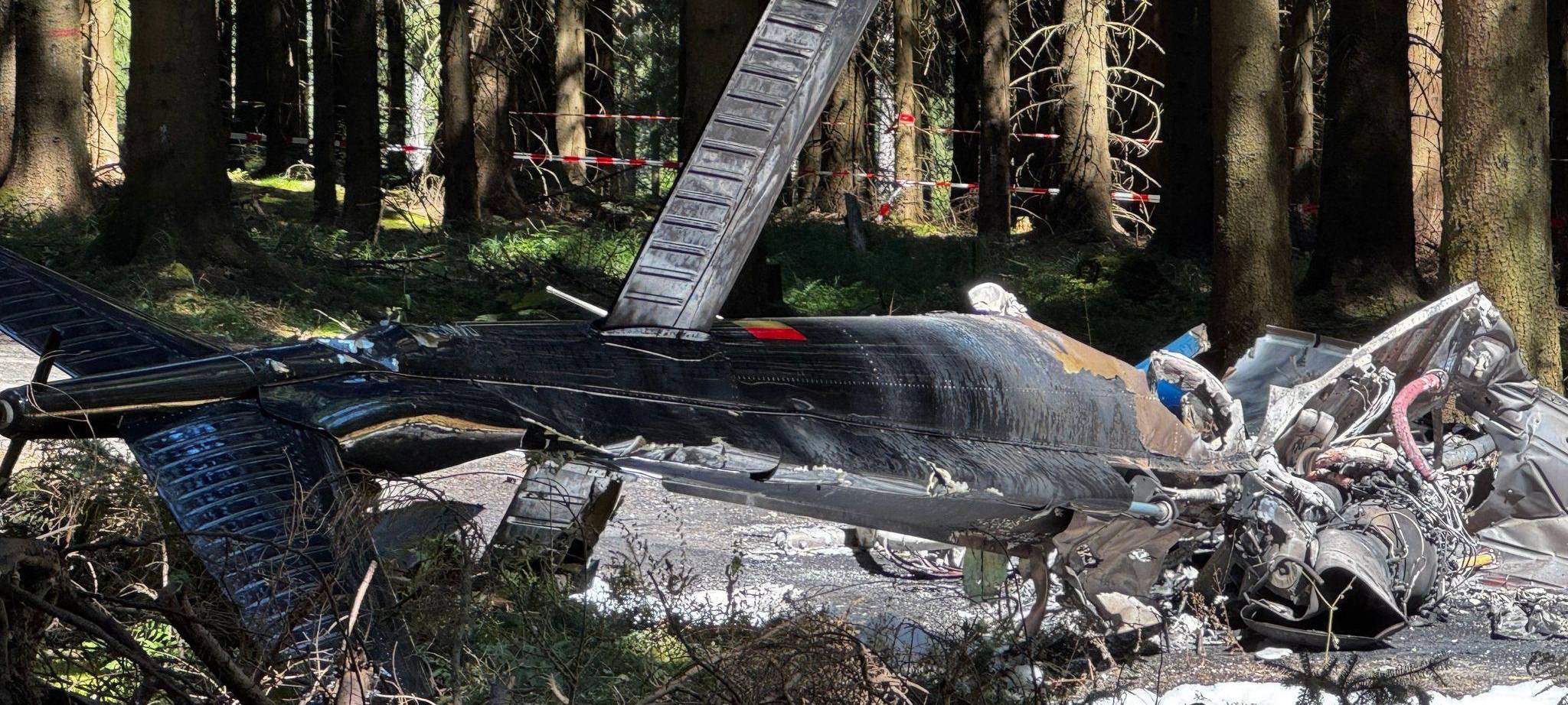 Hubschrauber bei Sehmatal abgestürzt