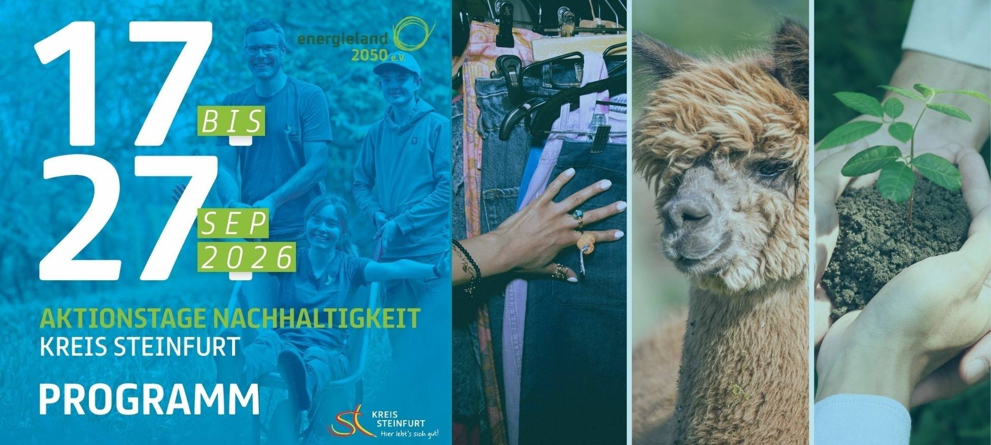 Der Flyer zu den Aktionstagen Nachhaltigkeit im Kreis Steinfurt.