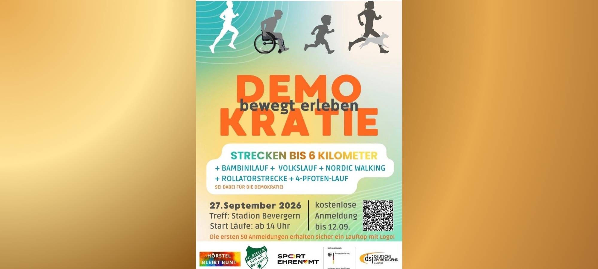 Flyer zum Lauf für Demokratie in Hörstel