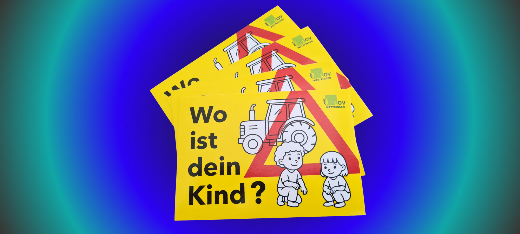 Aufkleber für mehr Sicherheit in Wettringen